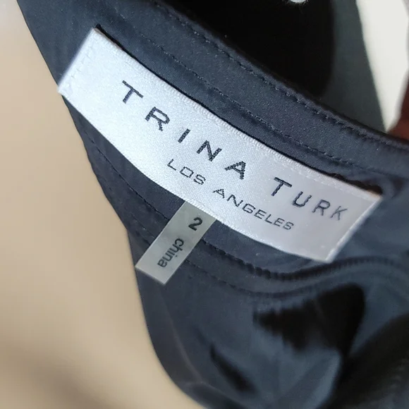 Trina Turk One Shoulder Little Black Dress. Women's Size 2 - Picture 3 of 8